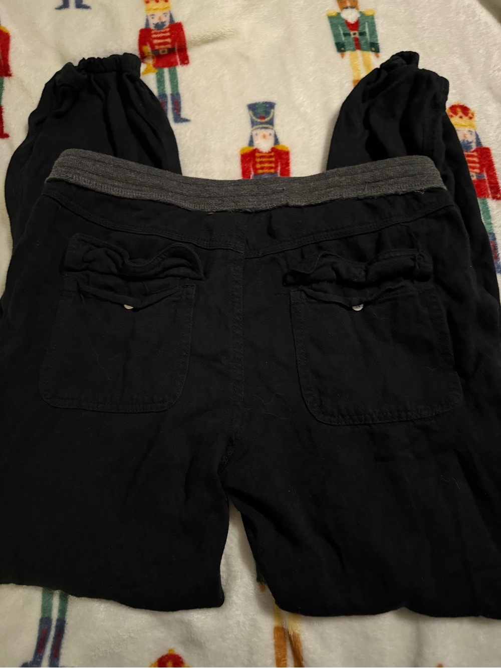 Roxy Black Y2K baggy soft pants with Gray Knit Waistband - Picture 6 of 6